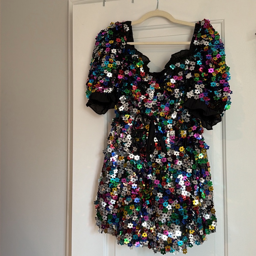 Rainbow sequin dress